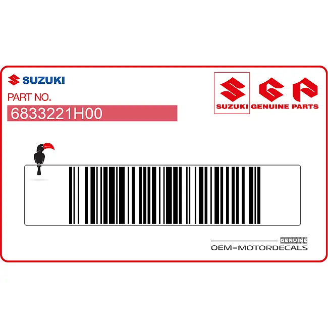 Suzuki GSXR1000 Swingarm Tire Info Label OEM 6833221H00