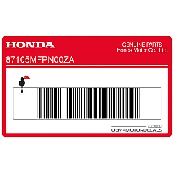 Frame cowling decal