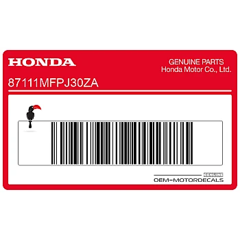 Kontpaneel sticker, rechterkant