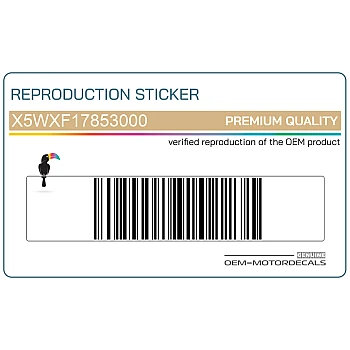 Adesivo posteriore coda carena, lato sinistro