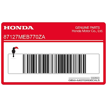 Adesivo pannello laterale, lato sinistro