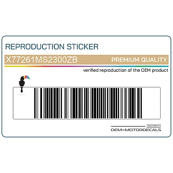 Kontpaneel sticker, rechterkant