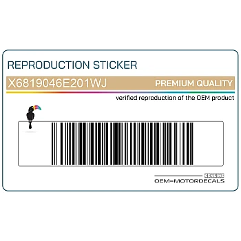 Adesivo pannello laterale, lato sinistro