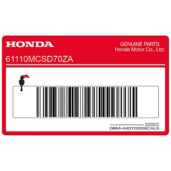 Front fender decal