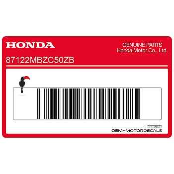 Fuel tank Honda Wing logo decal, left side