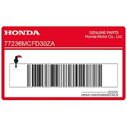 Kontpaneel sticker, linkerkant