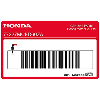 Rear seat cowl decal, right side