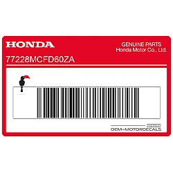 Rear seat cowl decal, left side