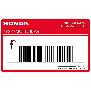 Rear seat cowl decal, right side