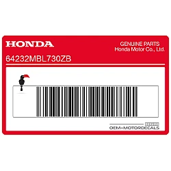 Side cowling decal, right side