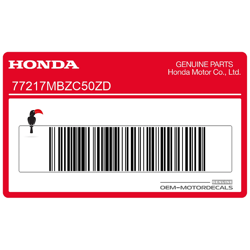 Honda CB600F Hornet Gráfico de Colín OEM 77217MBZC50ZD