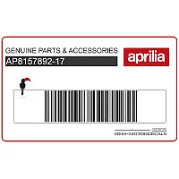APRILIA Kontpaneel sticker, rechterkant AP8157892-17