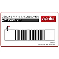 APRILIA Autocollant carénage arrière queue, côté gauche AP8157895-18