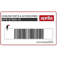 APRILIA Tail cowl decal, left side AP8157893-18