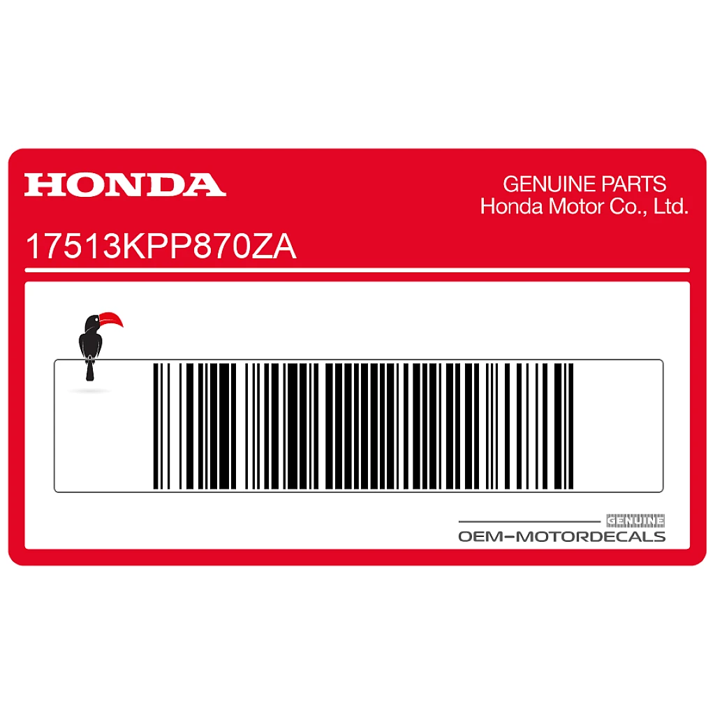 Autocollant réservoir gauche Honda CBR125R d'origine OEM 17513KPP870ZA graphique usine