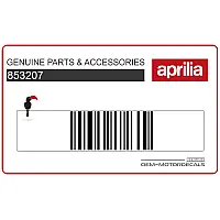 APRILIA Adesivo posteriore coda carena, lato sinistro 853207