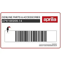 APRILIA Autocollant carénage arrière queue AP8166998-14