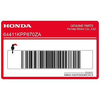 Zijpaneel sticker, linkerkant