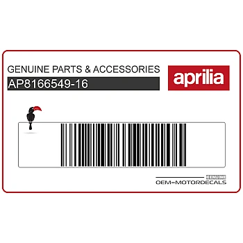 Adesivo posteriore coda carena, lato sinistro