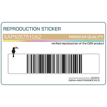 Side cowling decal, left side