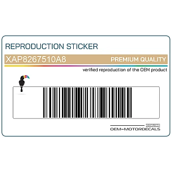 Side cowling decal, left side