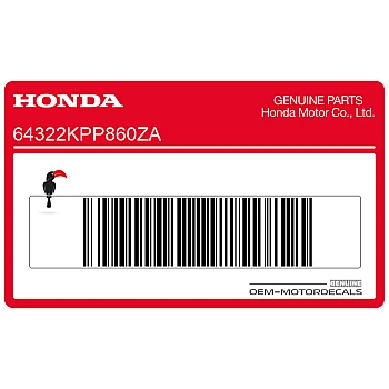 Naklejka logo HONDA pod prawym owiewką, prawa strona