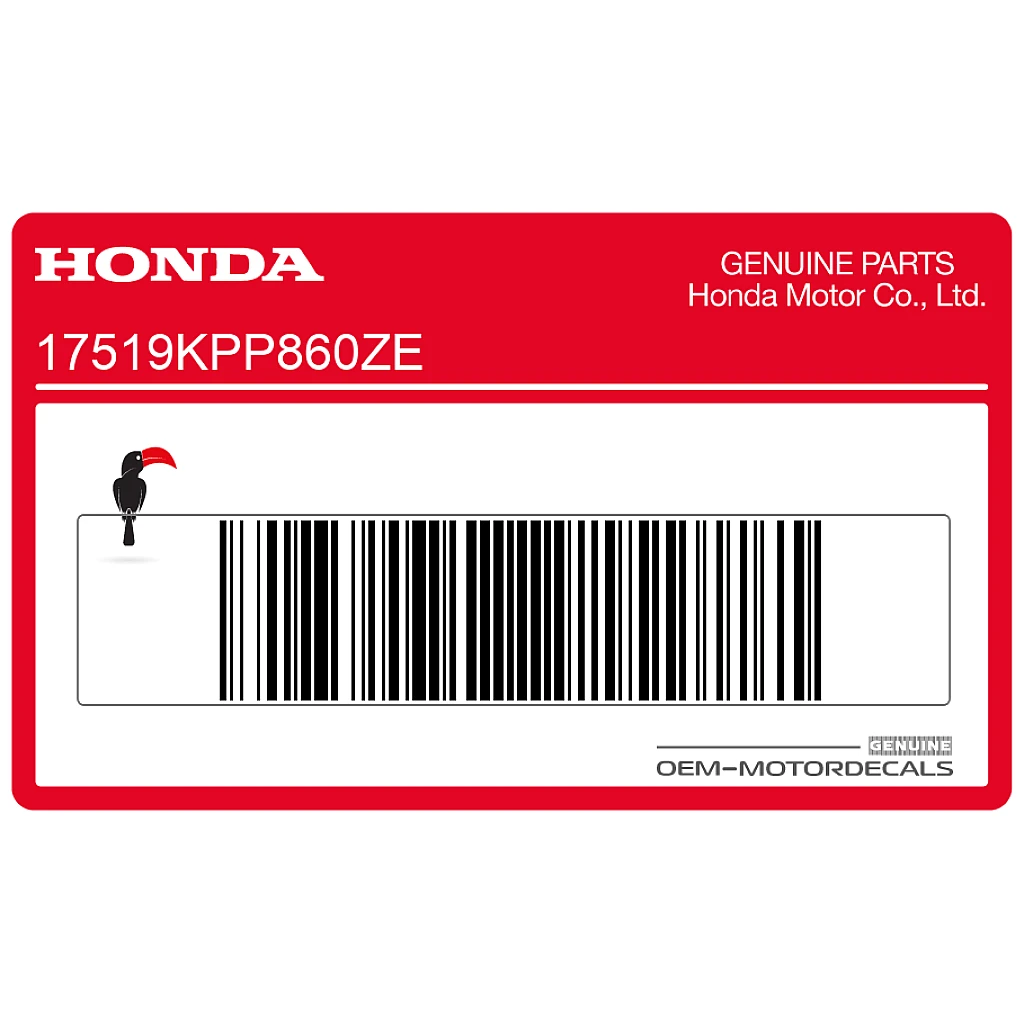 Emblema logo Honda Wing carena sinistra CBR125R originale OEM 17519KPP860ZE lato sinistro