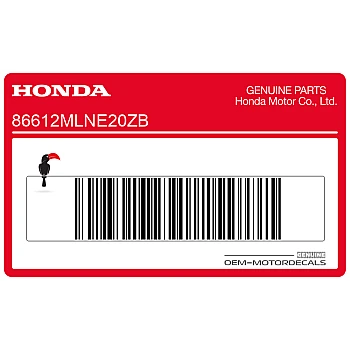 Front fender decal, left side