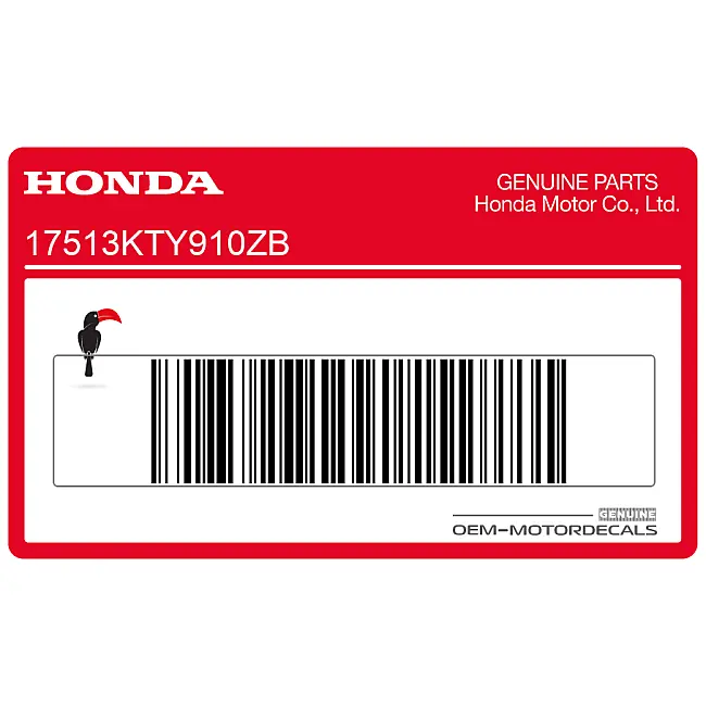 Genuine Honda CBR125R Fuel Tank Stripe Left Side OEM 17513KTY910ZB Factory Original Graphic Sticker