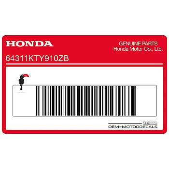 Side cowling decal, right side