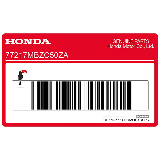 Honda CB600F Achterkap Hornet Embleem Linkerzijde OEM 77217MBZC50ZA