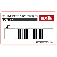 APRILIA Autocollant bas de carénage, côté gauche B043707