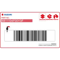SUZUKI Emblème de réservoir 68111-04F00-Y3F