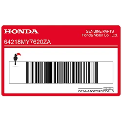 Front cowling decal