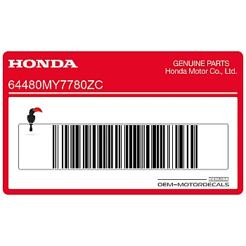 Naklejka na osłonę boczną, lewa strona