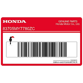 Naklejka na tylną owiewkę / zadupek, lewa strona