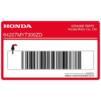 Naklejka na przednią owiewkę (czasza)