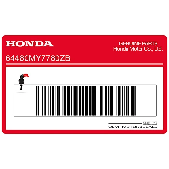 Naklejka na osłonę boczną, lewa strona