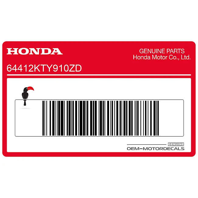 Honda CBR125R Middle Cowl Stripe Left Side OEM 64412KTY910ZD