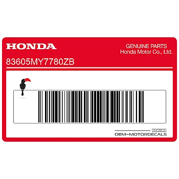 Naklejka na tylną owiewkę / zadupek, prawa strona