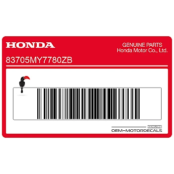 Naklejka na tylną owiewkę / zadupek, lewa strona