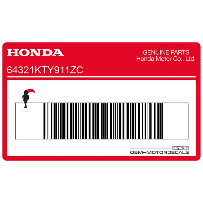 Honda CBR125R Franja Carenado Inferior Lado Derecho Original 64321KTY911ZC