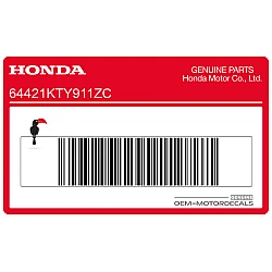 Belly pan decal, left side