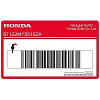 HONDA Adesivo posteriore coda carena, lato sinistro 87122-MY5-610ZA
