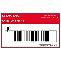 HONDA Tank decal , left side 86152-MY5-860ZB