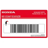 HONDA Autocollant de réservoir 86153-MY5-G00ZB