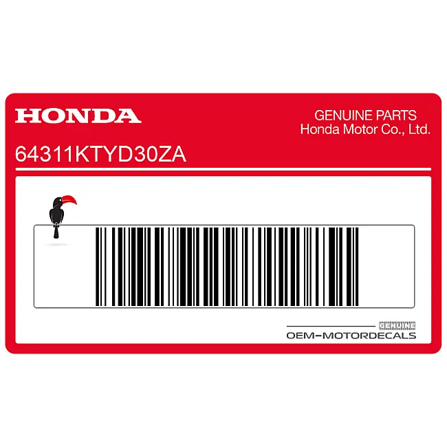Honda CBR125R Middle Cowl Stripe A Right Side OEM 64311KTYD30ZA