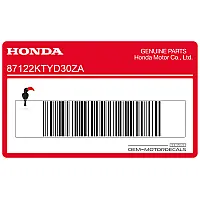 HONDA Pasek owiewki bocznej, prawa strona 87122-KTY-D30ZA