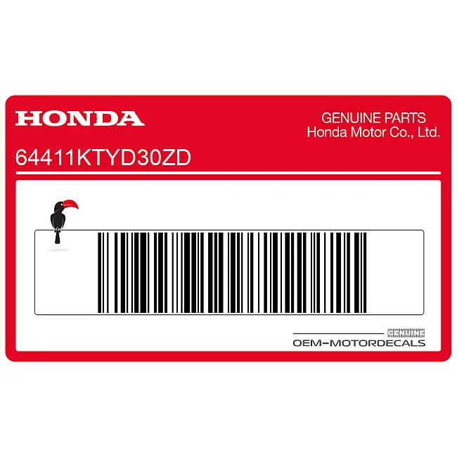 Honda CBR125R Middelste Kuipstrip Linkerzijde OEM 64411KTYD30ZD