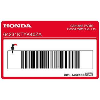 Naklejka na przednią owiewkę (czasza), prawa strona